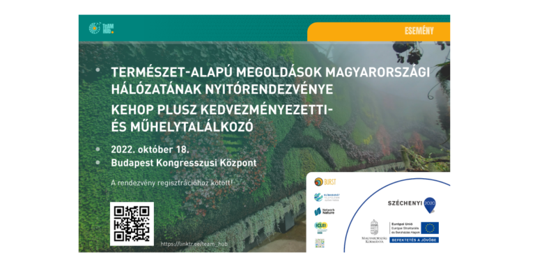 Természet-Alapú Megoldások Magyarországi Hálózata nyitórendezvénye - KEHOP Plusz Kedvezményezetti- és Műhelytalálkozó